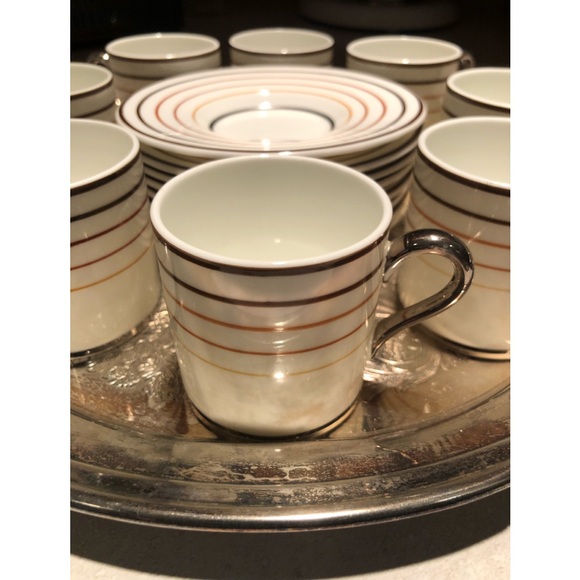 Wedgwood MCM Espresso Demitasse set of 8 cups with saucers 16 piece total - Picture 3 of 8